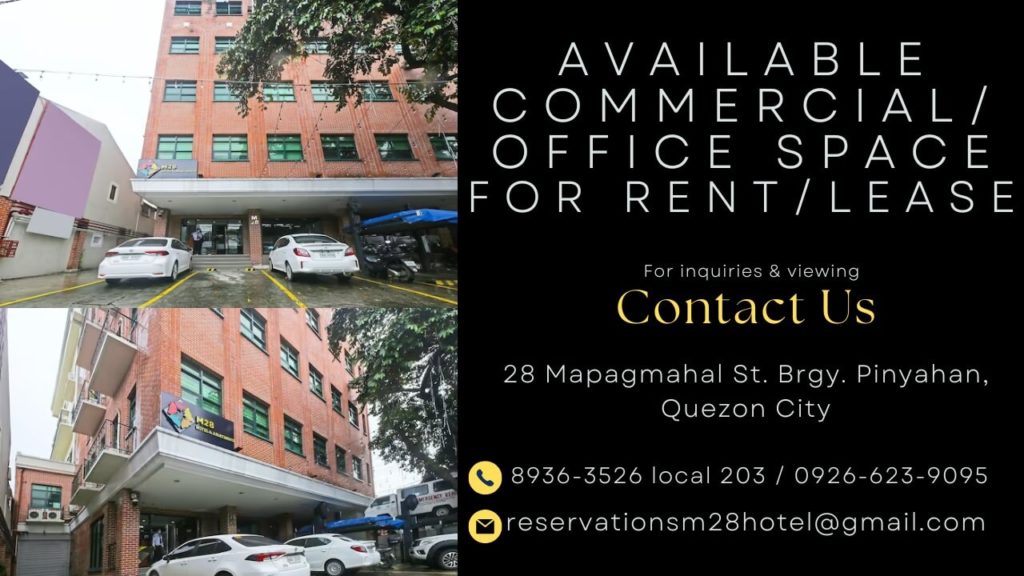 M28 Hotel & Apartments | Available Commercial/Office Space for Rent/Lease